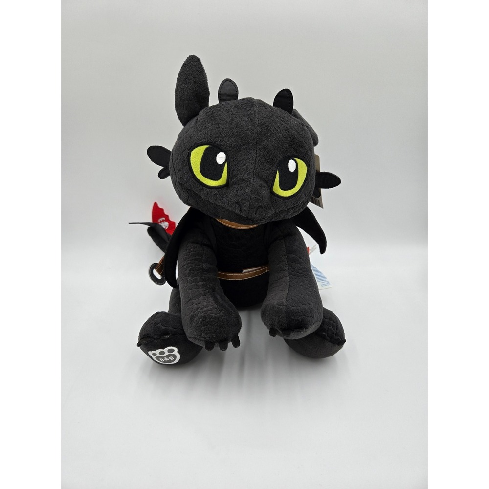 Build A Bear Toothless‎ Dragon Plush NWT Saddle & Wings How to Train Your Dragon - Picture 1 of 4